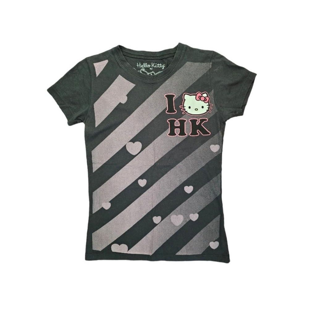 Hello Kitty Striped Character T-shirt Sz Small Retro Vintage Y2K
